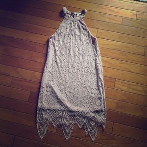 Miami rose lace halter dress